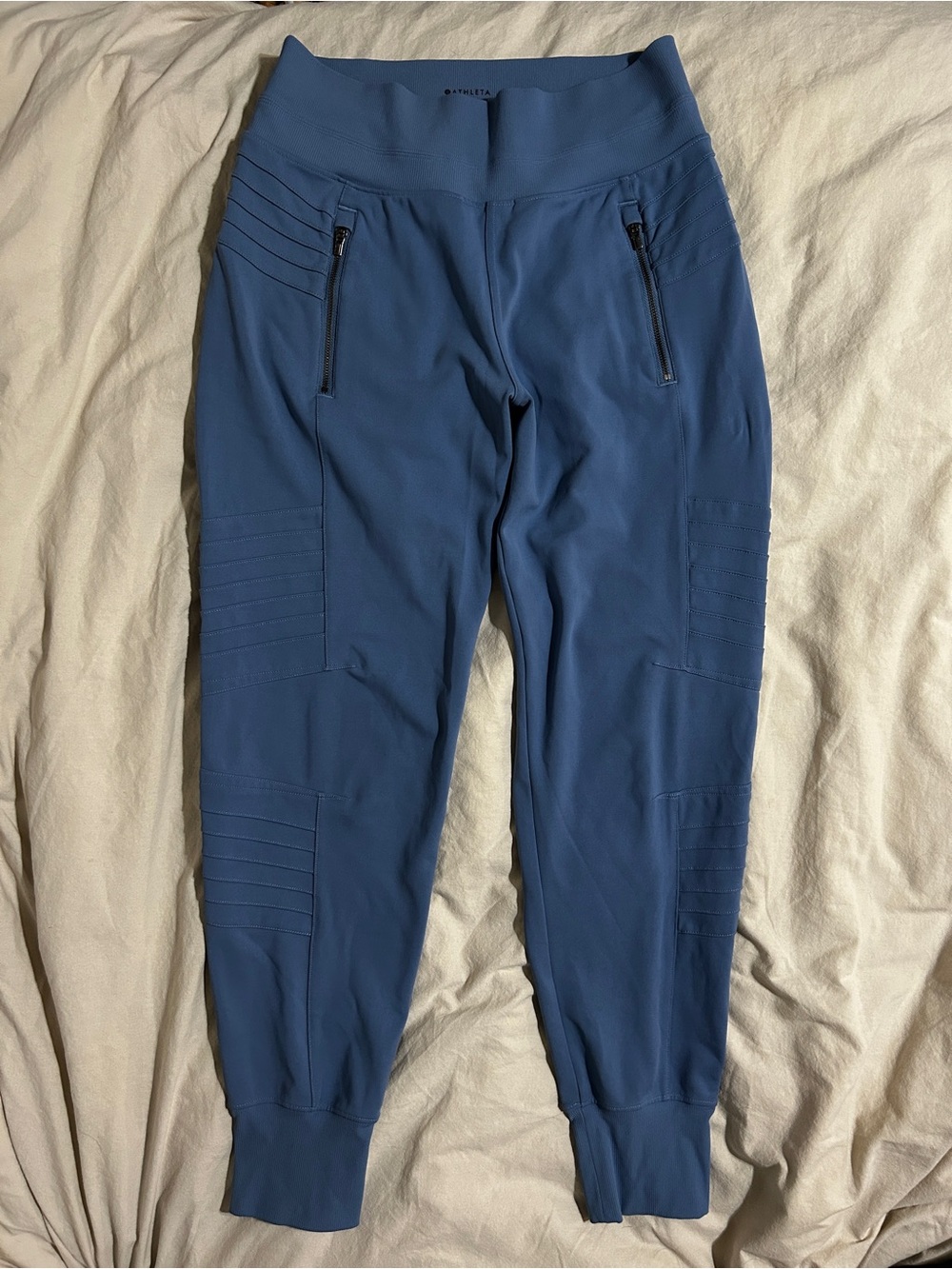 Athleta Venice Moto Jogger Pants Women’s Small Blue Stretch Athleisure